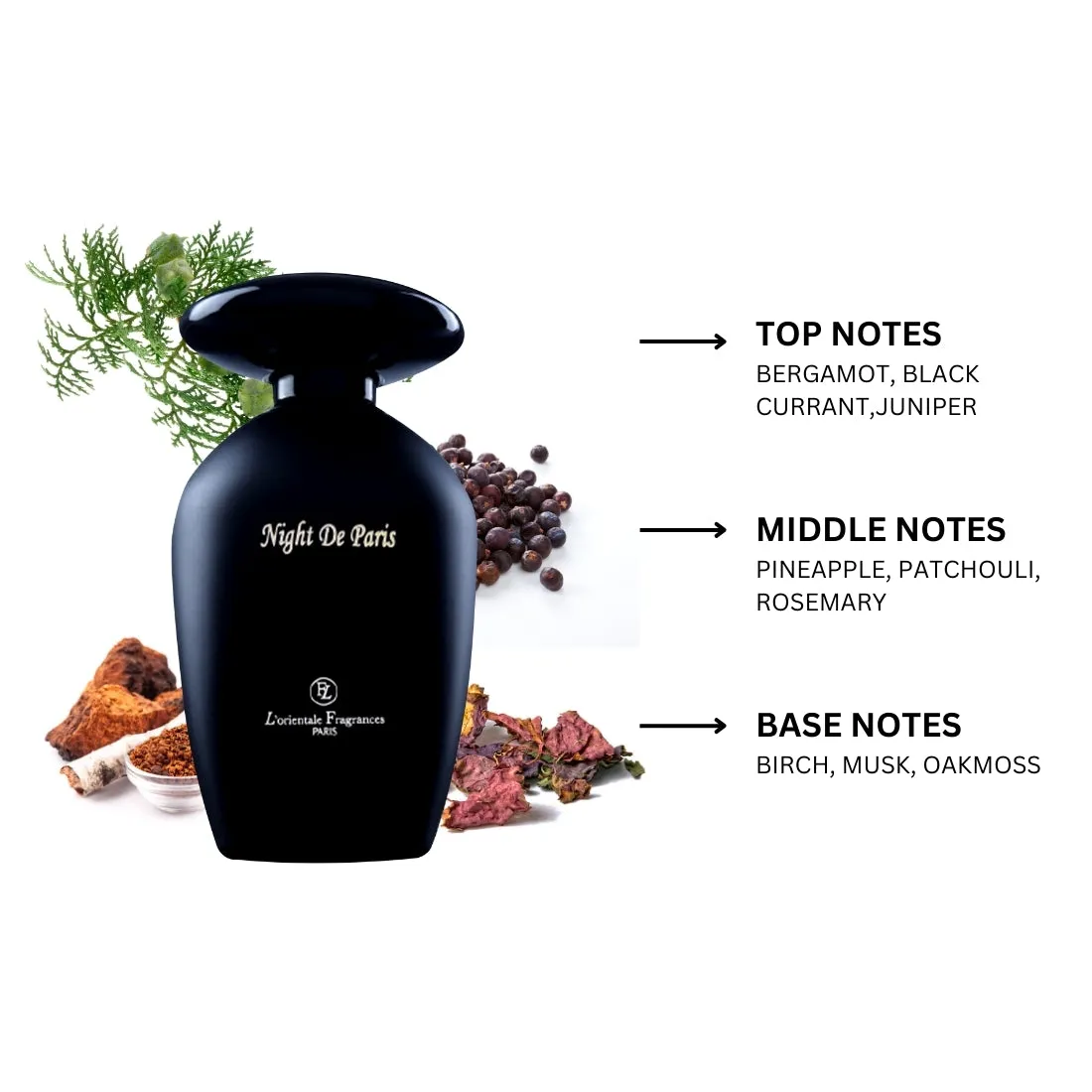 Night De Paris Black By Lorientale Fragrances Eau De Parfum Spray 3.3 oz