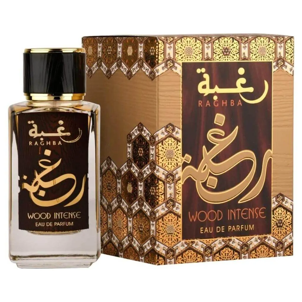 Raghba Wood Intense by Lattafa perfume for unisex  EDP 3.3 / 3.4 oz New in Box